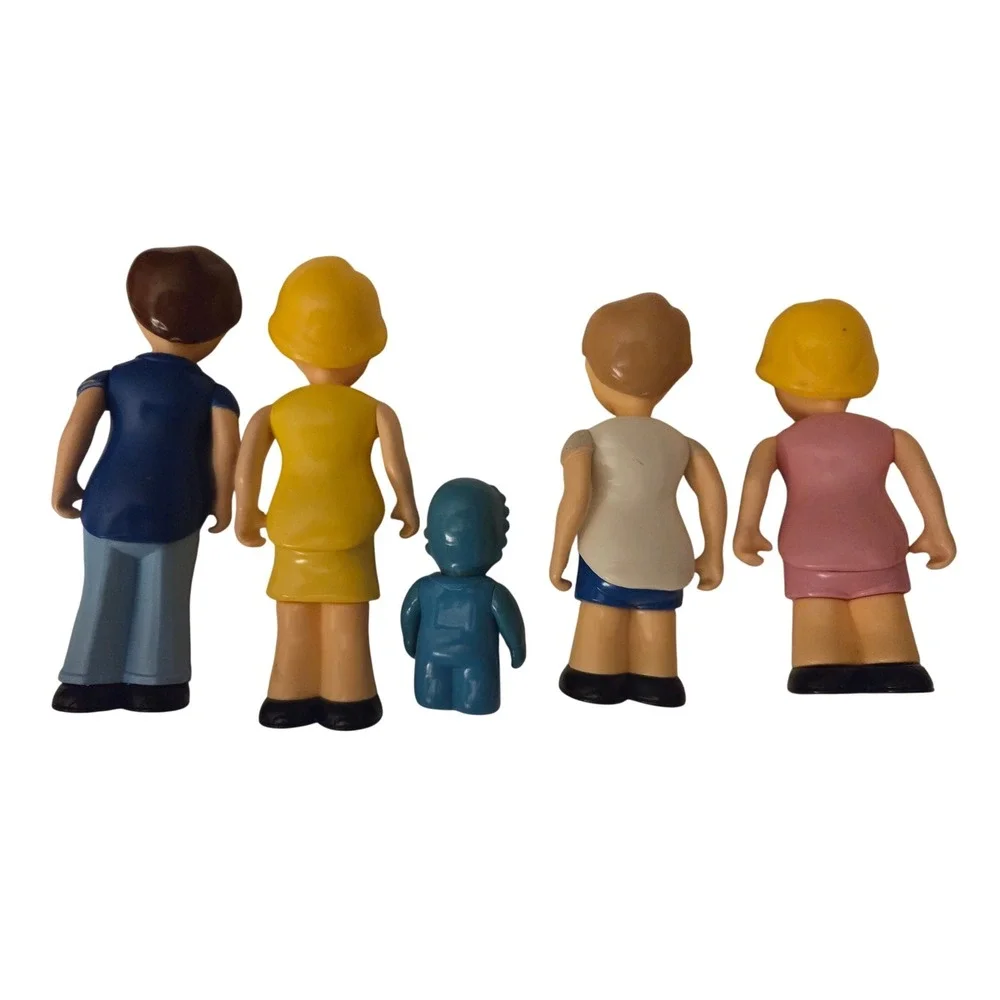 Little Tikes Dollhouse Family Figures 5pc Set Multicolor Plastic Vintage